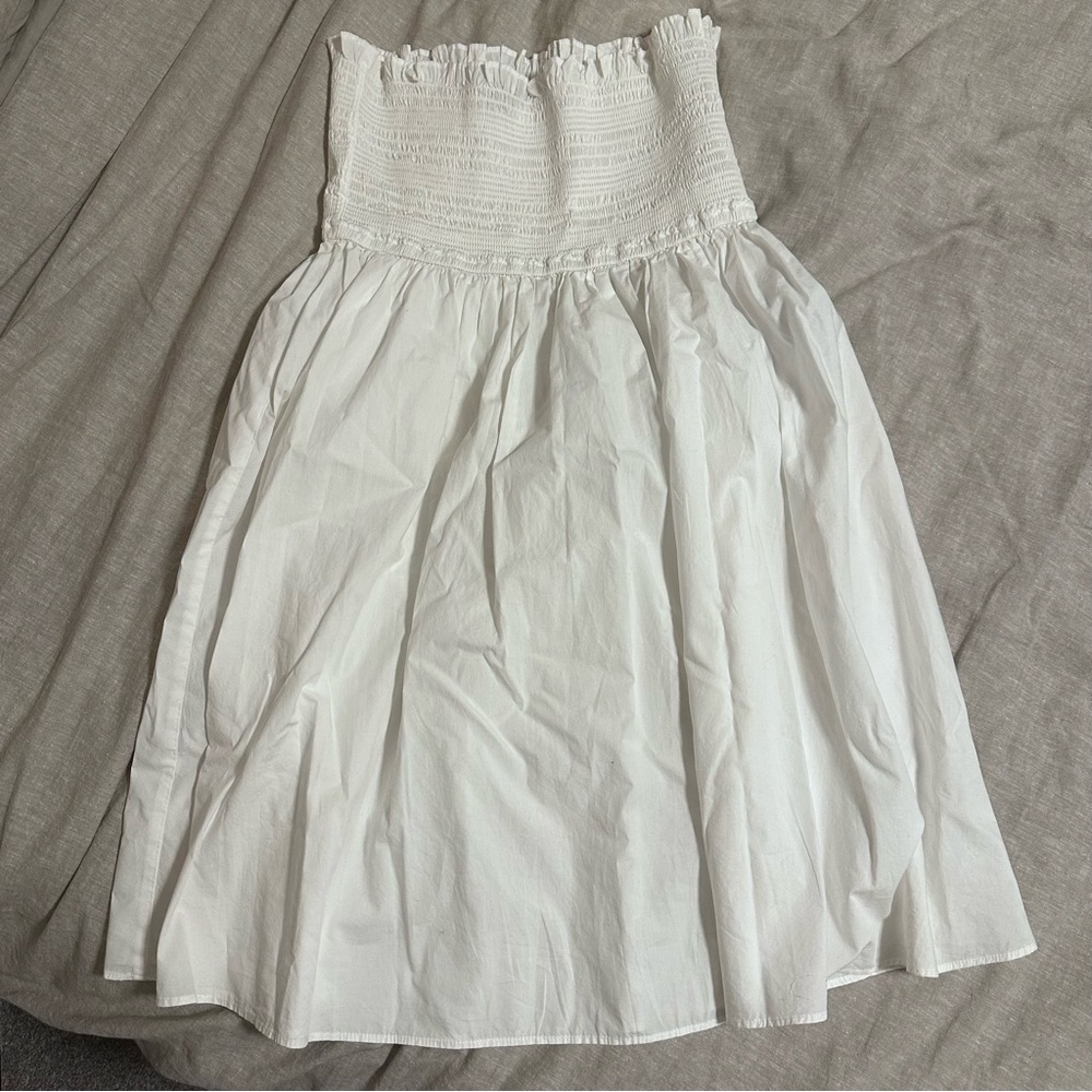 Jcrew Smocked Waist Midi Skirt